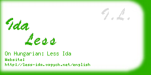 ida less business card